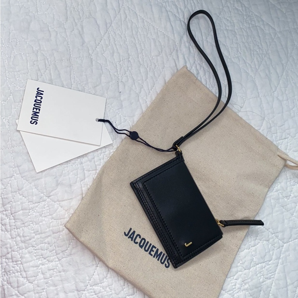 JACQUEMUS LE PORTO PICHOTO WALLET WRISTLET BLACK